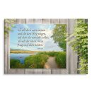 Pfad Holzoptik Bild auf Künstlerleinwand