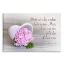 Motiv Herz mit Blumen auf Künstlerleinwand