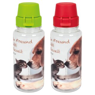 Trinkflasche Freund in der Farben Grün und Rot