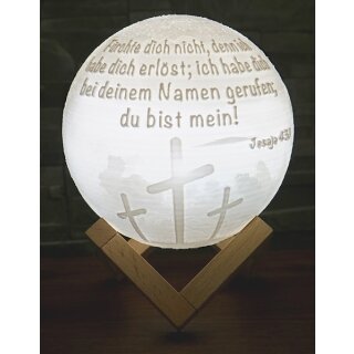 LED Kugel mit Kreuz Motiv weisses Licht