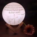 LED Kugel mit Kreuz Motiv gelbes Licht