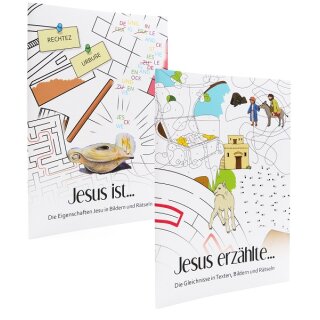 Mitmachhefte im Set Jesus erzält und Jesus ist