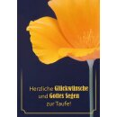 Dopelkarte zur Taufe - Offene Tulpe