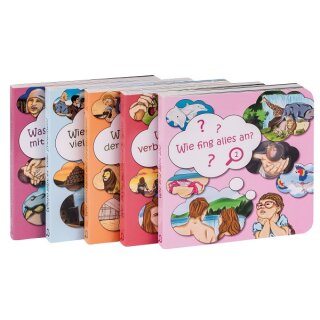 5 Pappbücher im Paket