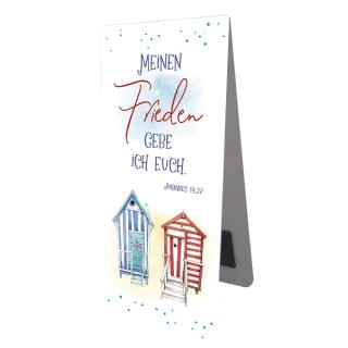 Magnetlesezeichen Frieden Strandhütten