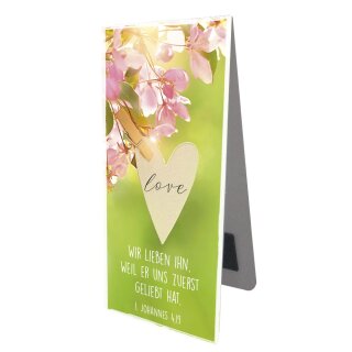 Magnetlesezeichen Love Holzherz