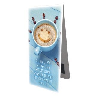 Magnetlesezeichen Cappuccino Smiley-Gesicht