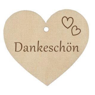 Holzherz Dankeschön