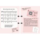 Ersten Seiten der Stickerheftes Mit den Augen lass mich...