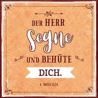 Metallschild Segne dich 4. Mo 6,24