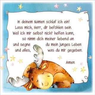 Metallschild Schlafender Elch