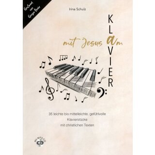 Notenbuch Mit Jesus am Klavier
