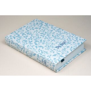 Ansicht der aufgeschlagener Elberfelder Pocketbibel, Hardcover, Rankenmuster