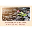 Kärtchen mit Bildmotiv und Bibelvers Philipper 4,13