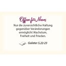 Kärtchen mit Bibelvers Glater 5, 22-23