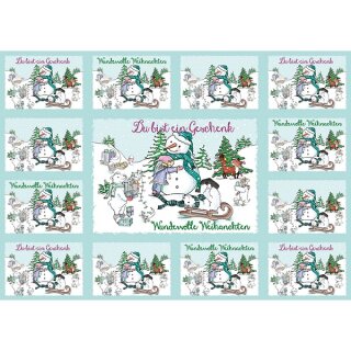 Aufkleber Grußkarte - Du bist ein Geschenk