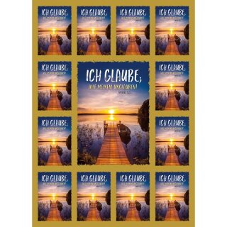 Aufkleber Grußkarte - Ich glaube, hilf meinem Unglauben