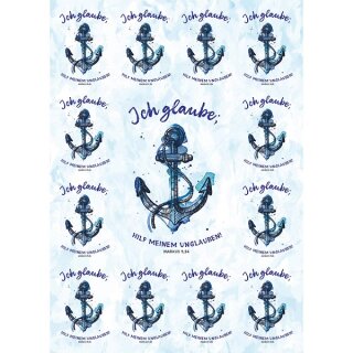 Aufkleber Grußkarte Ich glaube, hilf meinem Unglauben!