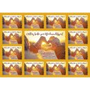 Aufkleber Grußkarte mit Winter-Motiv Weihnachtszeit