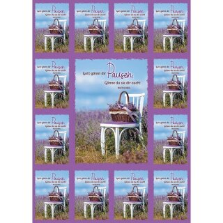 Aufkleber Grußkarte - Gott gönnt dir Pause