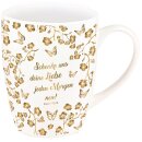 Gold Dekor Tasse mit Rankenmuster Schenke uns deine Liebe