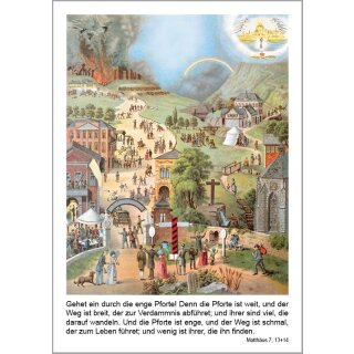 Postkarte DER BREITE UND DER SCHMALE WEG