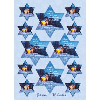 Aufkleber Grußkarte mit Weihnachtsmotiv