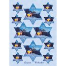 Aufkleber Grußkarte mit Weihnachtsmotiv