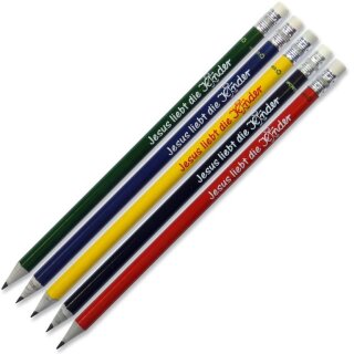 Bleistift Jesus liebt die Kinder in 5 Farben