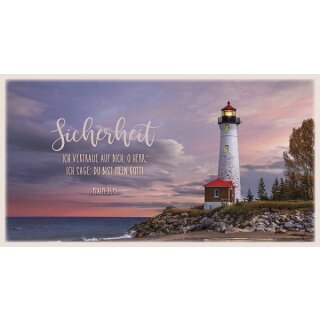 Metallschild Sicherheit Leuchtturm