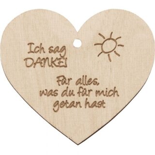 Holzherz Ich sag DANKE!