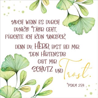 Metallschild Auch wenn es durch dunkle Täler geht