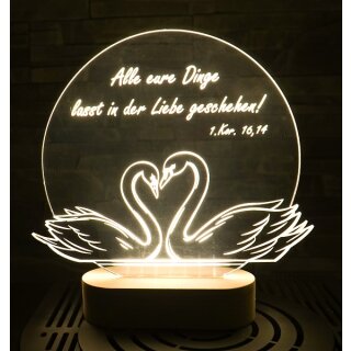 LED Leuchte Schwäne