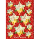 Aufkleber Grußkarte mit Weihnachtsmotiv Kerzen