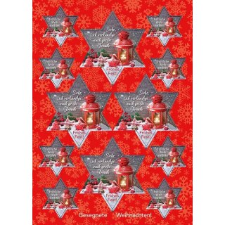 Aufkleber Grußkarte - Siehe, ich verkündige