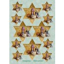 Aufkleber Grußkarte - Der Heiland ist geboren