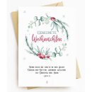 Postkarte zu Weihnachten mit Umschlag