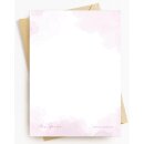 Rückseite der Postkarte Danke mit Umschlag