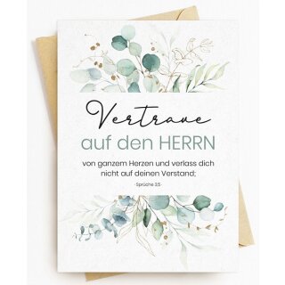 Postkarte Vertraue auf den Herrn