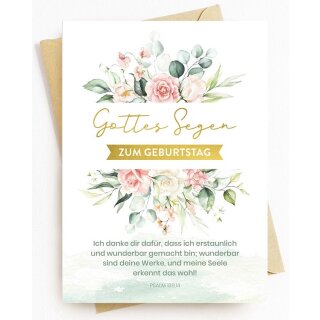 Postkarte Gottes Segen zum Geburtstag