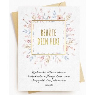 Postkarte Behüte dein Herz