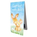 Magnetlesezeichen Zwei Häschen