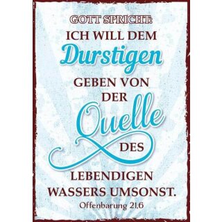 Postkarte - Gott spricht: Ich will dem Durstigen