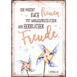 Postkarte - Bunte Windräder