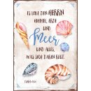 Postkarte - Muschel Meer