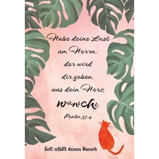 Postkarte im Aquarelldesign - Monstera