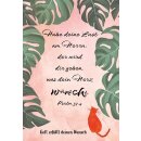 Postkarte im Aquarelldesign - Monstera