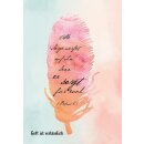 Postkarte im Aquarelldesign - Feder