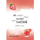 Postkarte im Aquarelldesign - Erdbeere