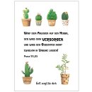 Postkarte im Aquarelldesign - Kaktus